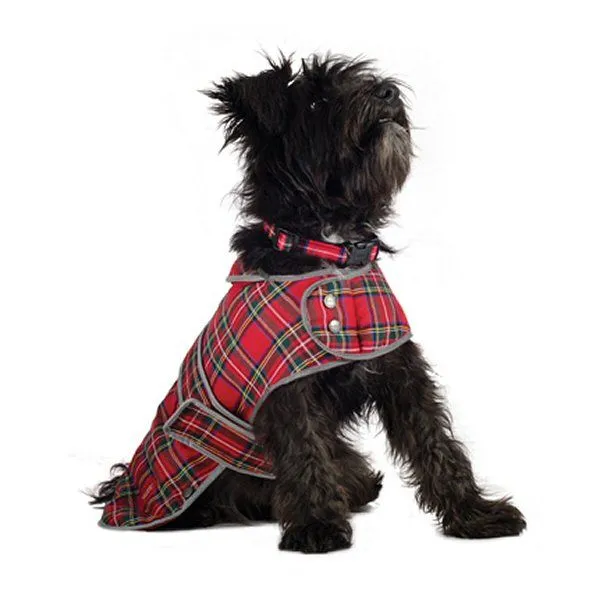 Ancol Muddy Paws 50cm Highland Red Tartan Dog Coat - Large