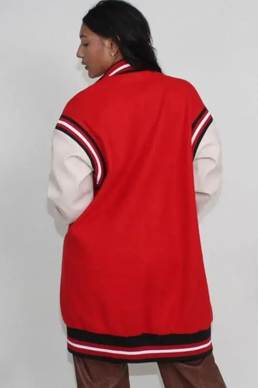 Athina Long Letterman Jacket