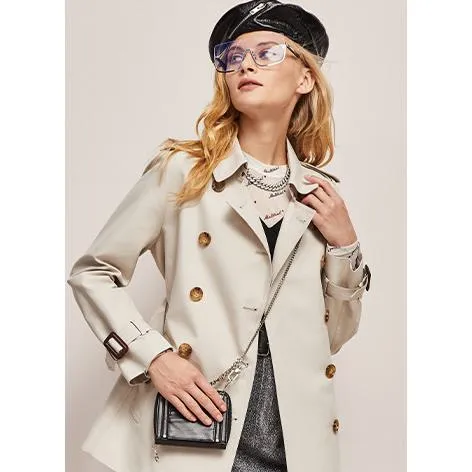 Belted Double Breasted Trench Coat