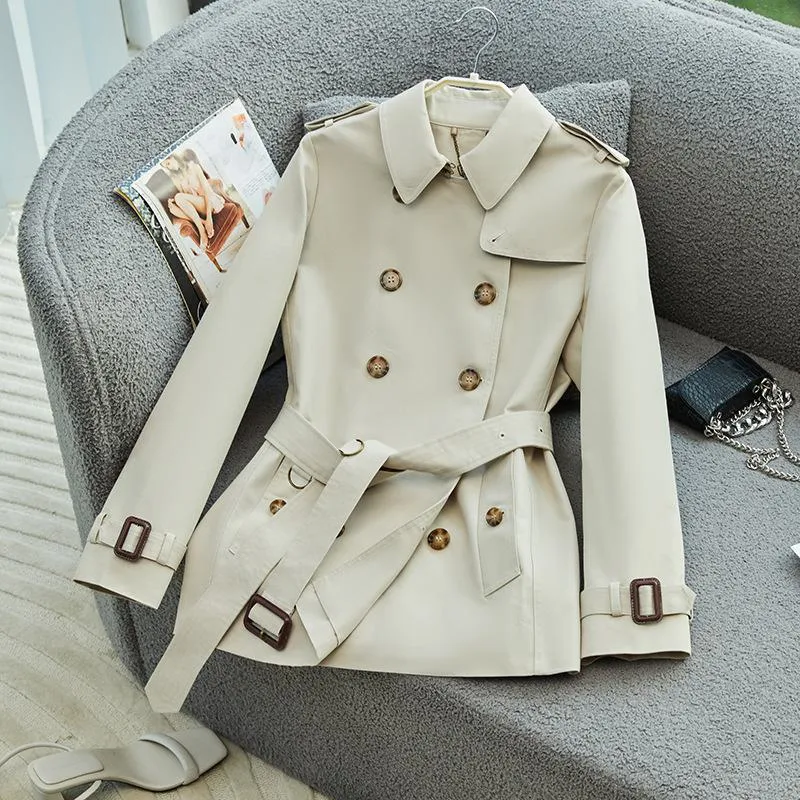 Belted Double Breasted Trench Coat