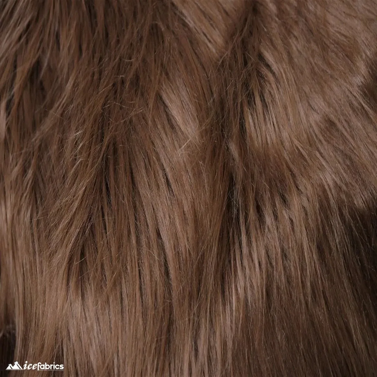 Brown Shaggy Mohair Faux Fur Fabric/ 3-4 Inches Long Pile