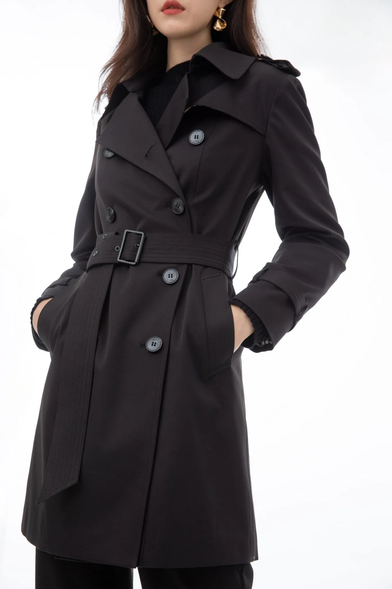 Classic Black Trench Coat