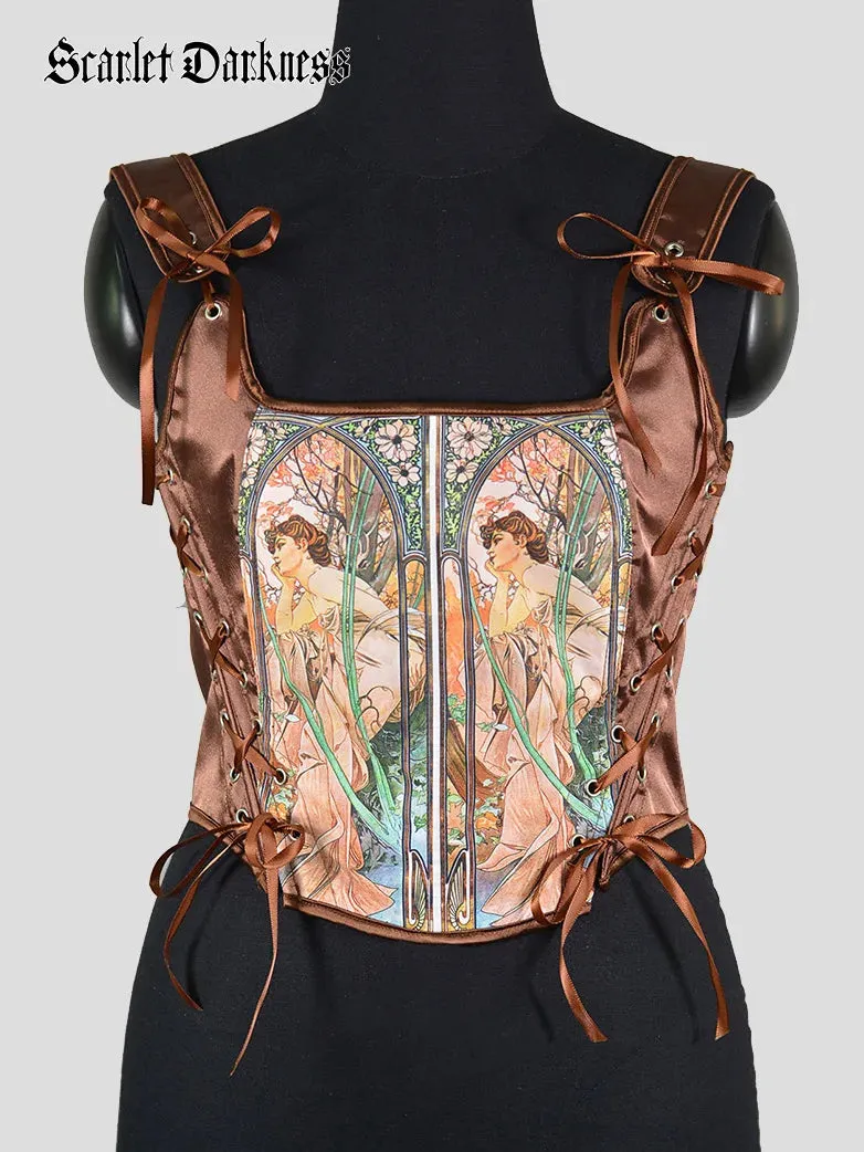 Classical Victorian Corsets Fine Art Satin Strapped Corset