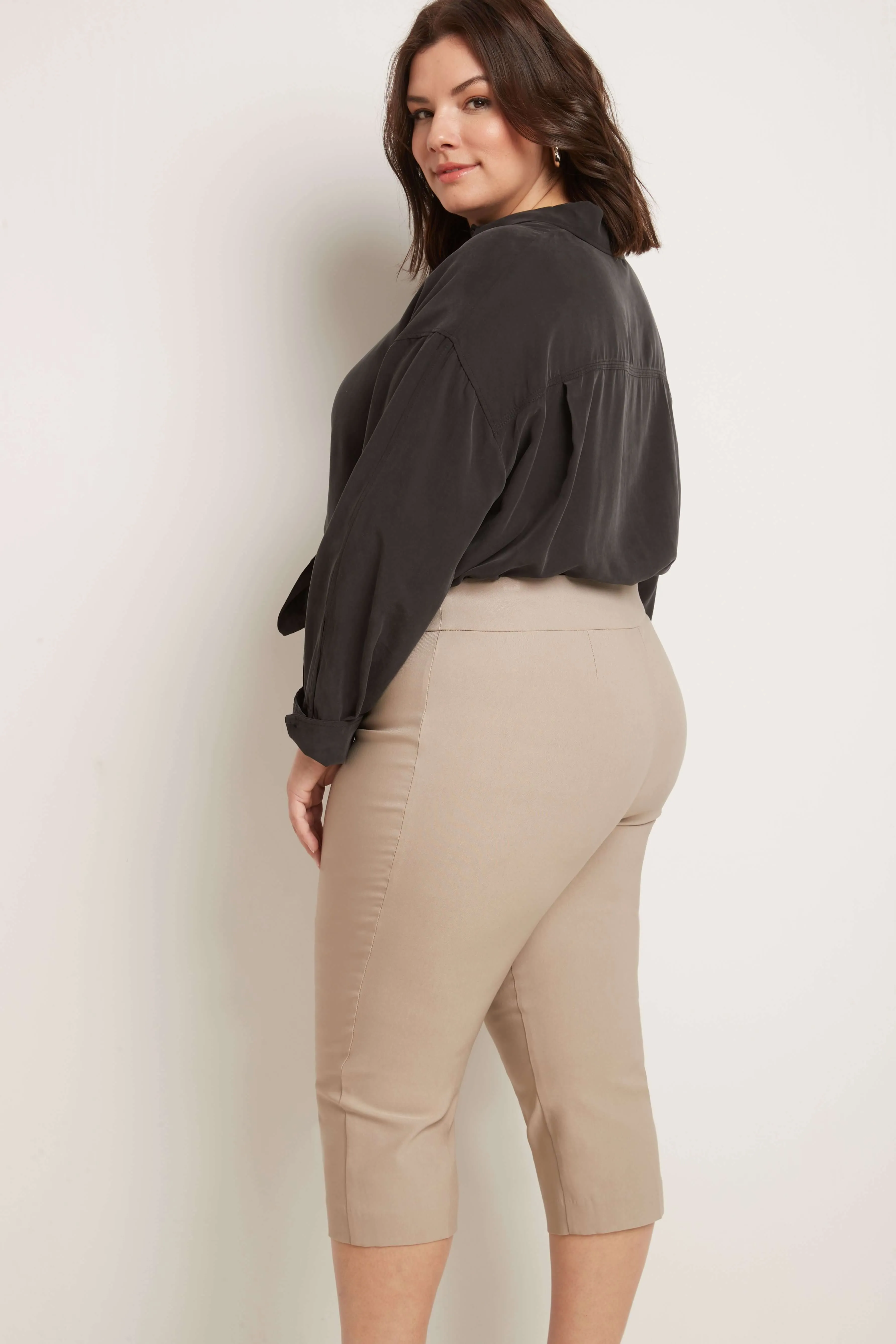 Curvy Capri with Flattering Wide Waistband