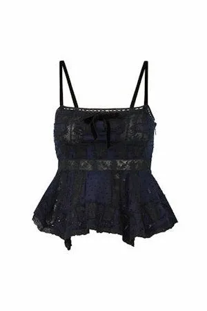 Danique Cotton Bow Top ~ Midnight Voyage