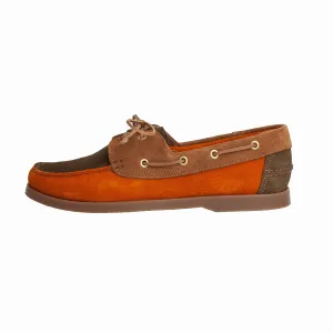 Deck Shoe in Brown & Rust