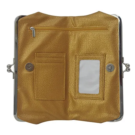 Double Frame Bronze NGIL Vintage Style Wallet