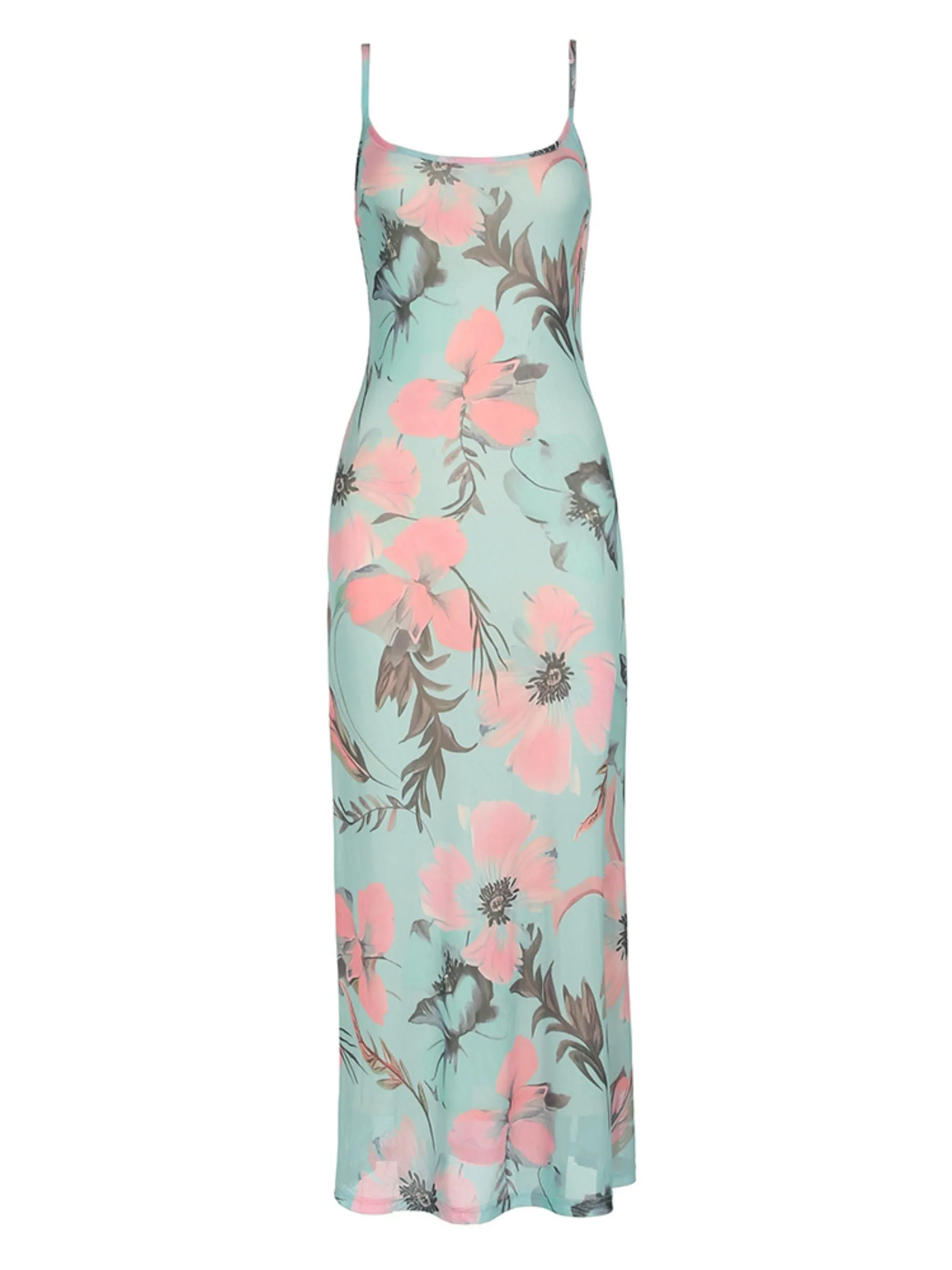 Dyana Mesh Floral Maxi Dress