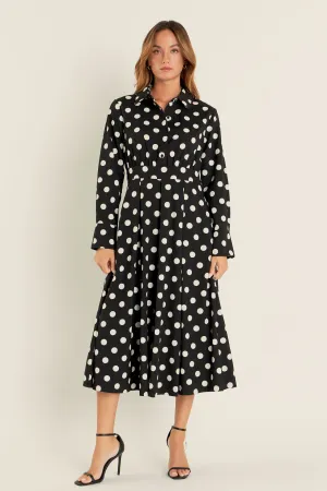 English Factory - Polka Dot Shirt Dress