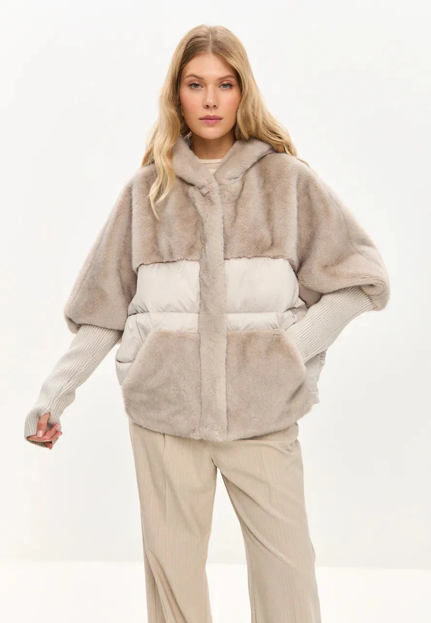 Faux Fur Jacket - Silver