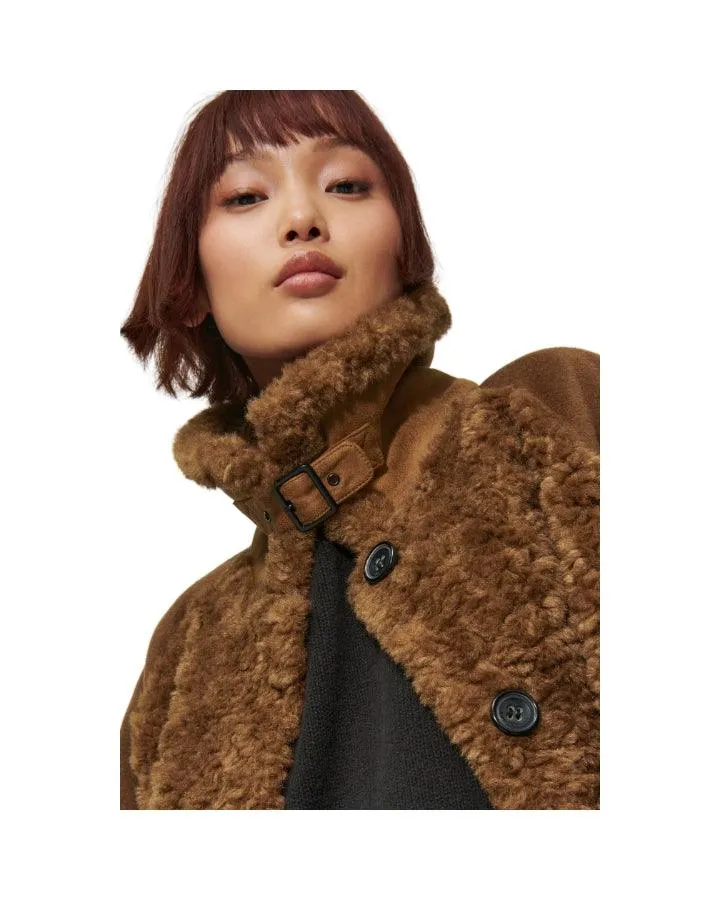 Faux Fur Wool Mix Coat