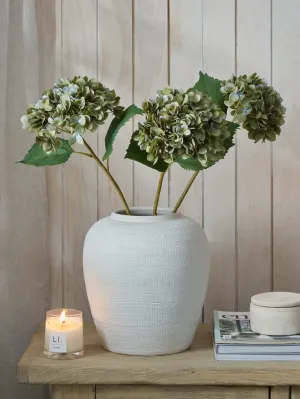 Faux Vintage Green Hydrangea