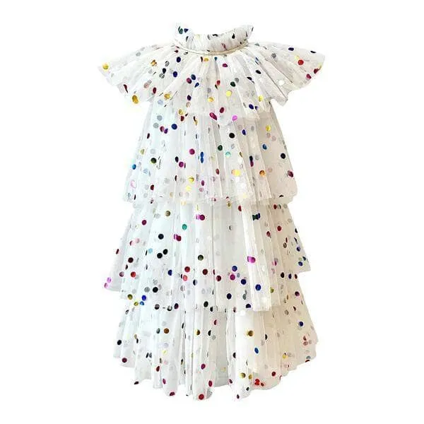 Foil Polka Dot Tulle Dress