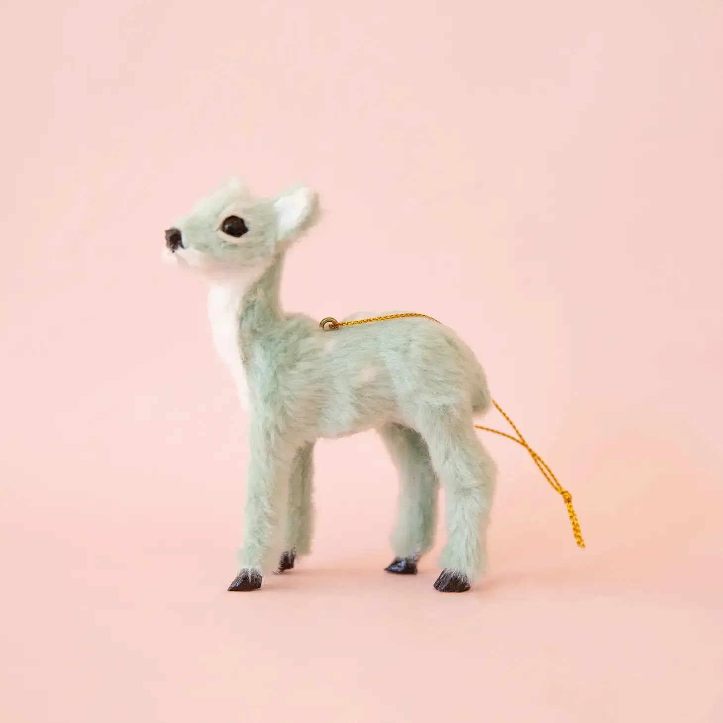 Fur Reindeer Ornament - Fawn