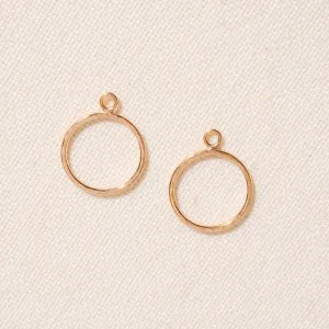 Hammered Circle Hoop Ear Jacket