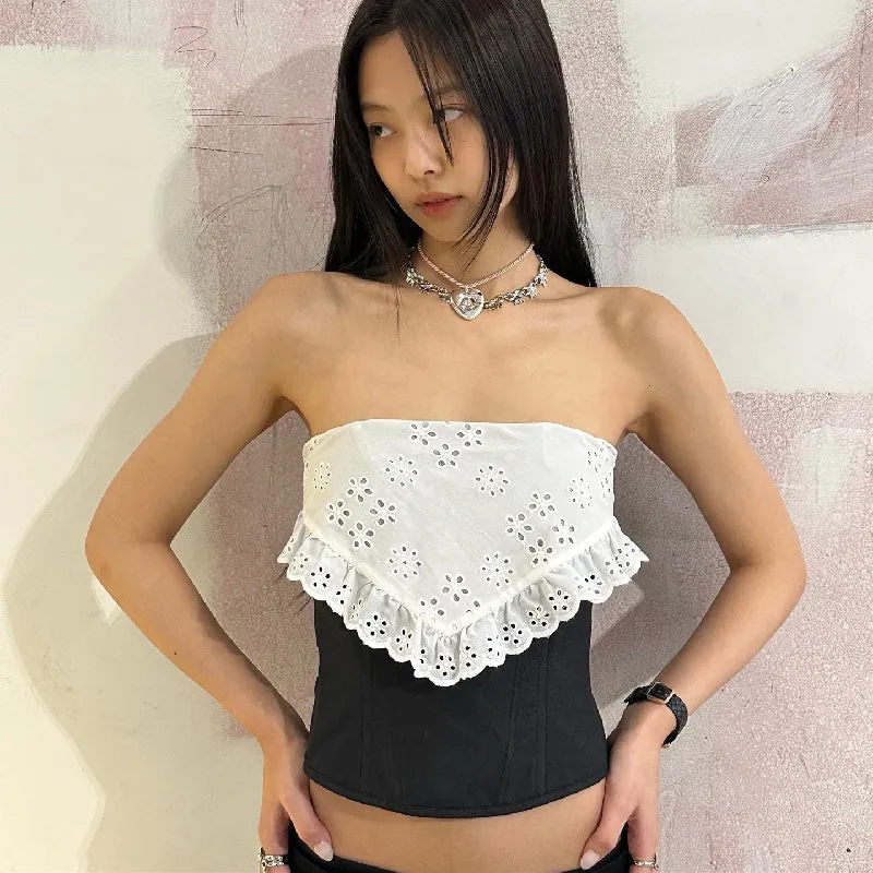 Jennie Strapless Crop Top