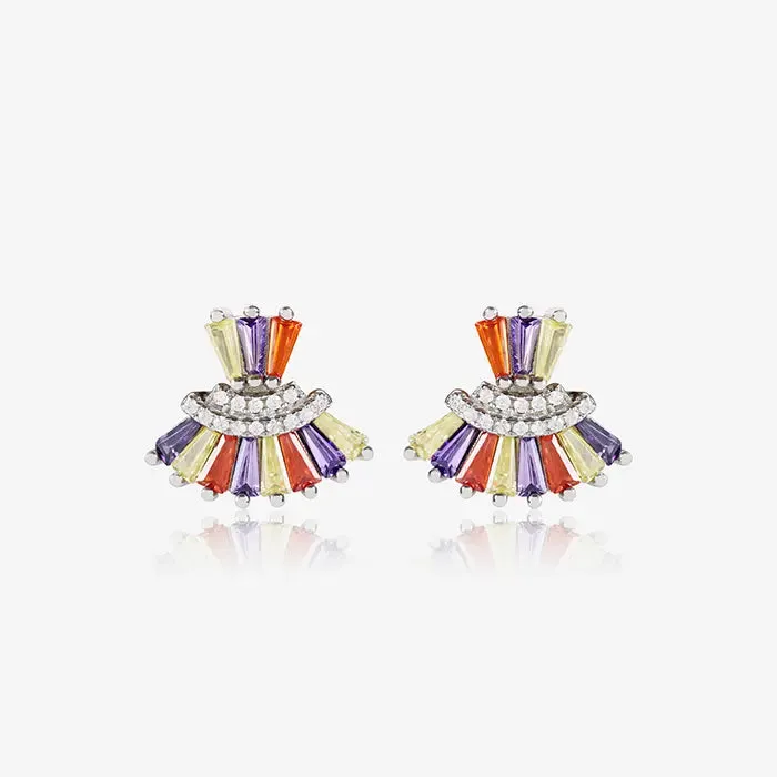 Multicolour Pastel Cz Silver Tops