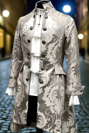 ORDER OF THE DRAGON COAT - SILVER BROCADE