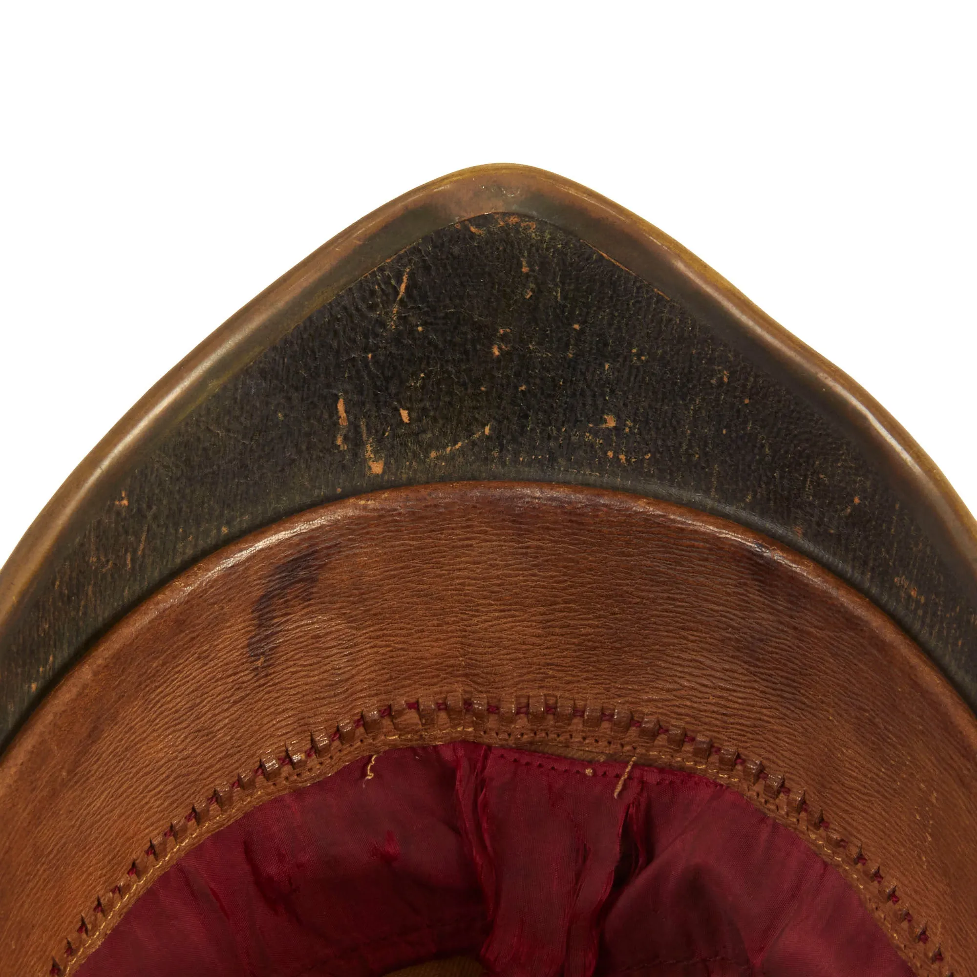 Original British Victorian Army Artillery Officer Blue Cloth Dress Spike Helmet by Hawkes and Co - Pre-1881