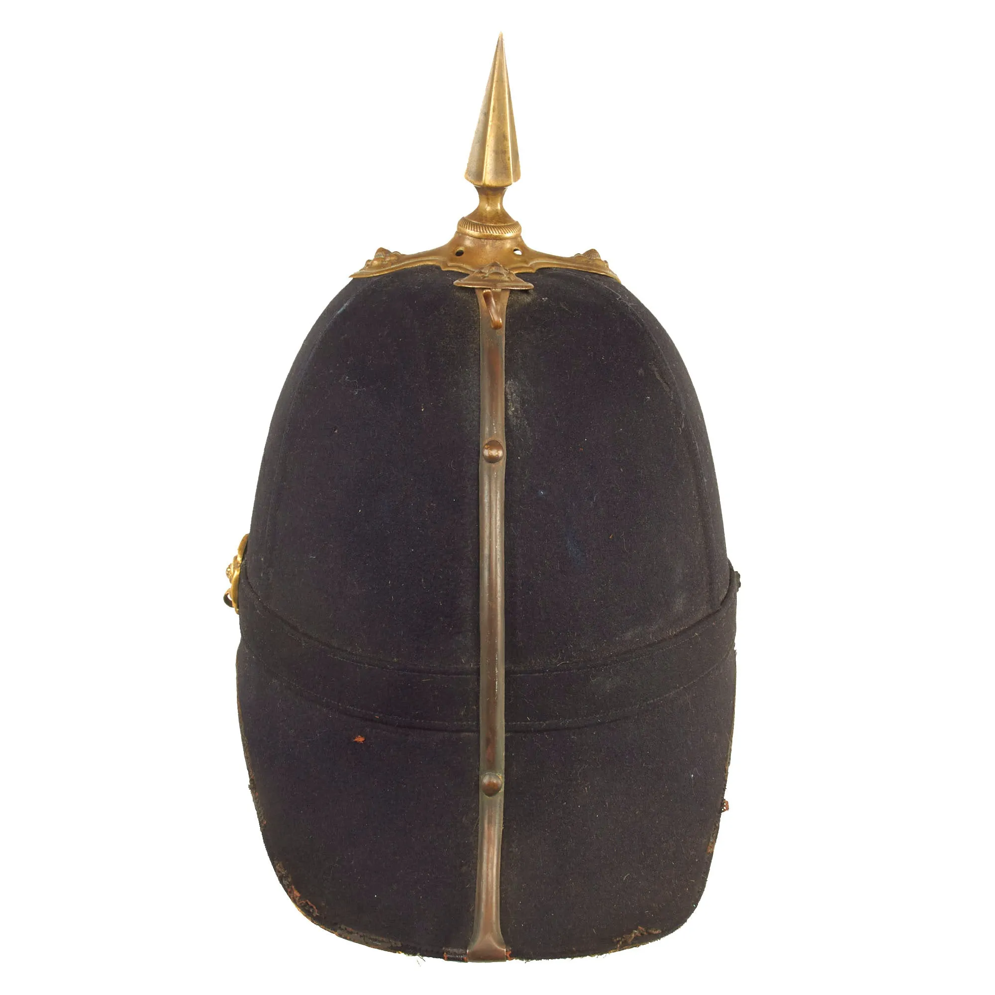 Original British Victorian Army Artillery Officer Blue Cloth Dress Spike Helmet by Hawkes and Co - Pre-1881