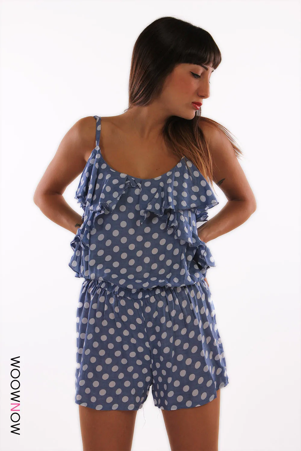 Polka Dots Print Playsuit