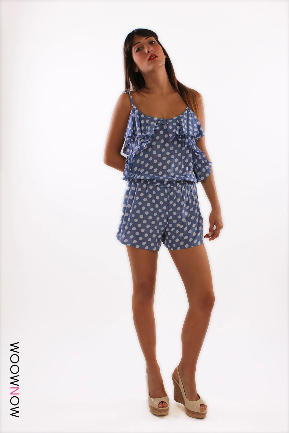 Polka Dots Print Playsuit