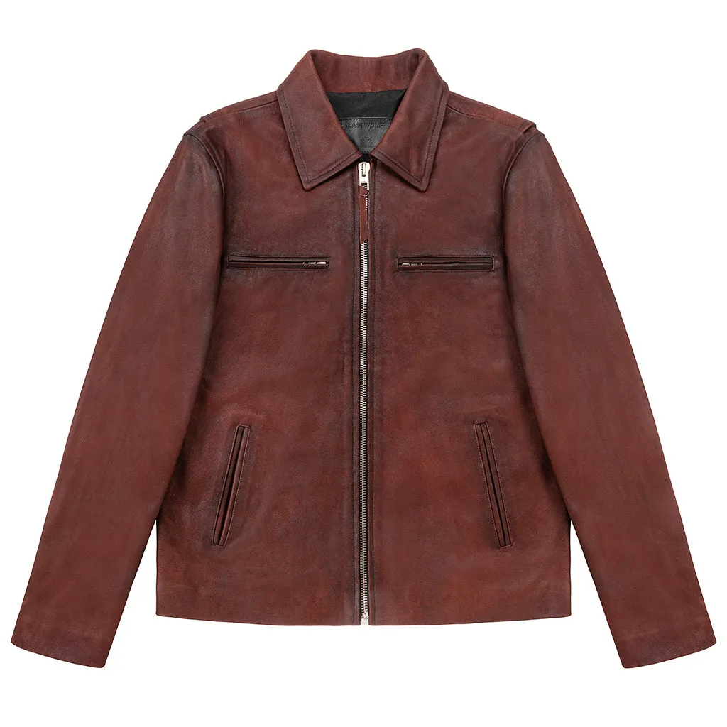 RAINIER MOTO LEATHER JACKET - RAT BIKE RED