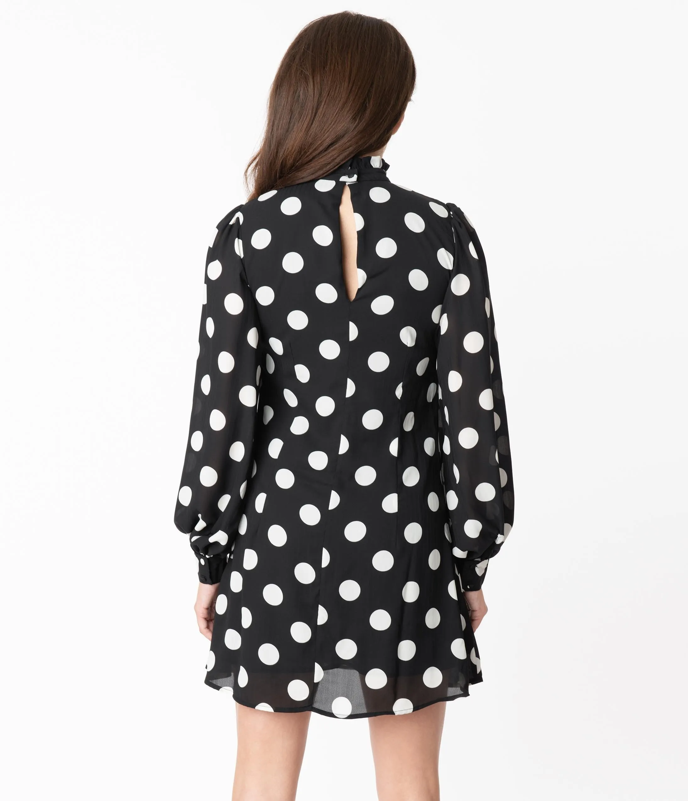 Smak Parlour Black & White Polka Dot Girl Talk Shift Dress