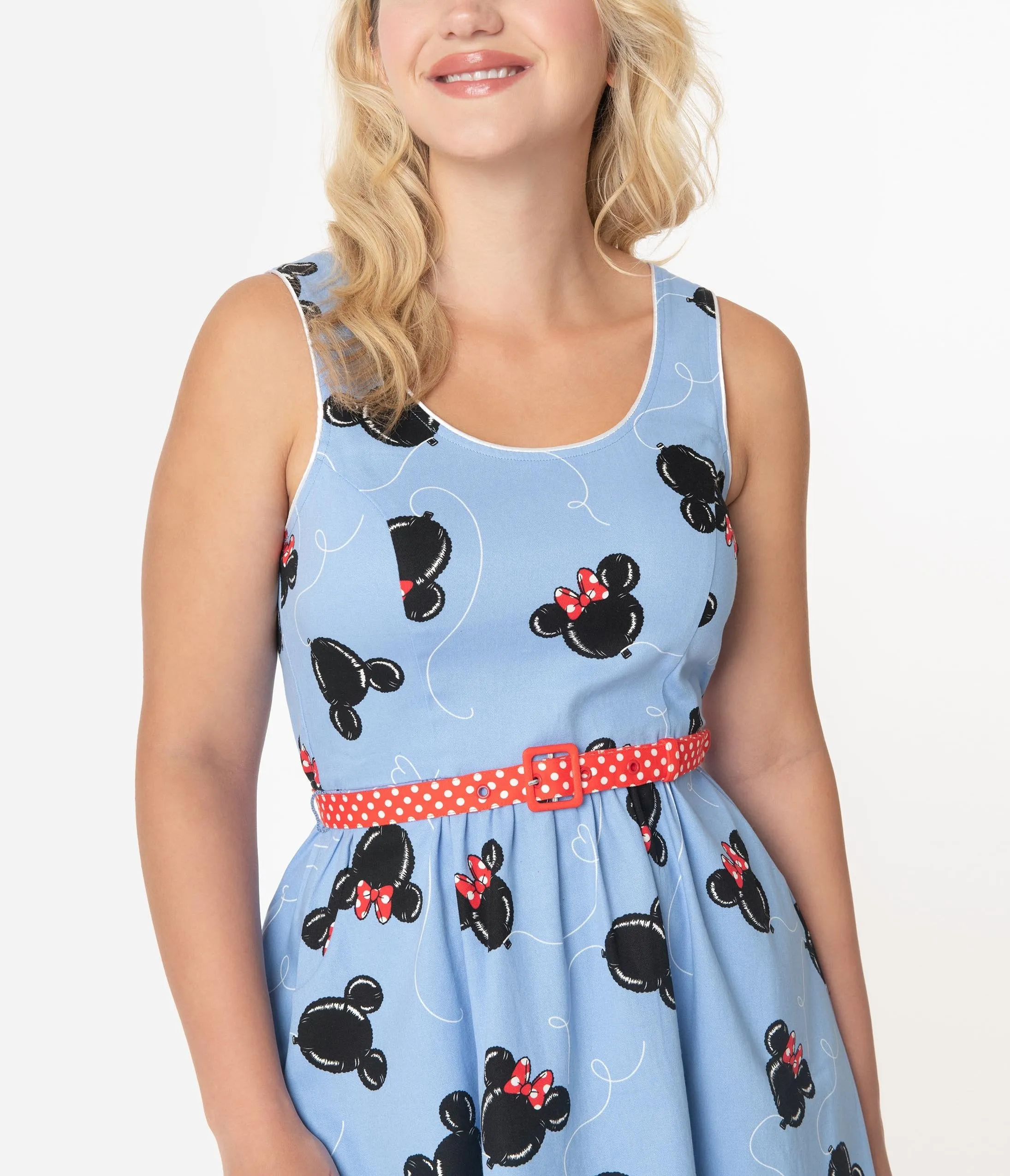 Stitch Shoppe By Loungefly Mickey Minnie Balloons Olivia Fit & Flare Dress