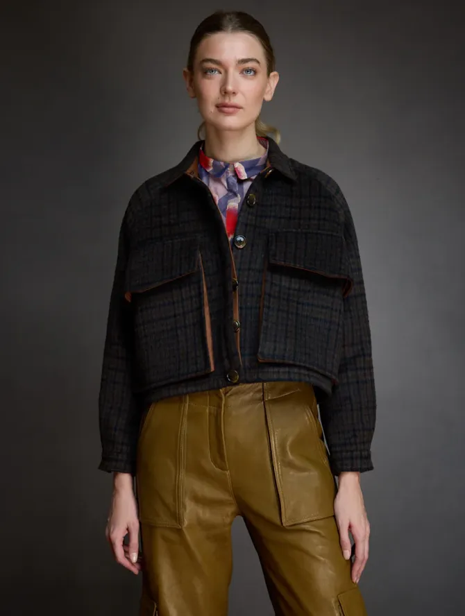 The Navy Plaid Oliver Jacket