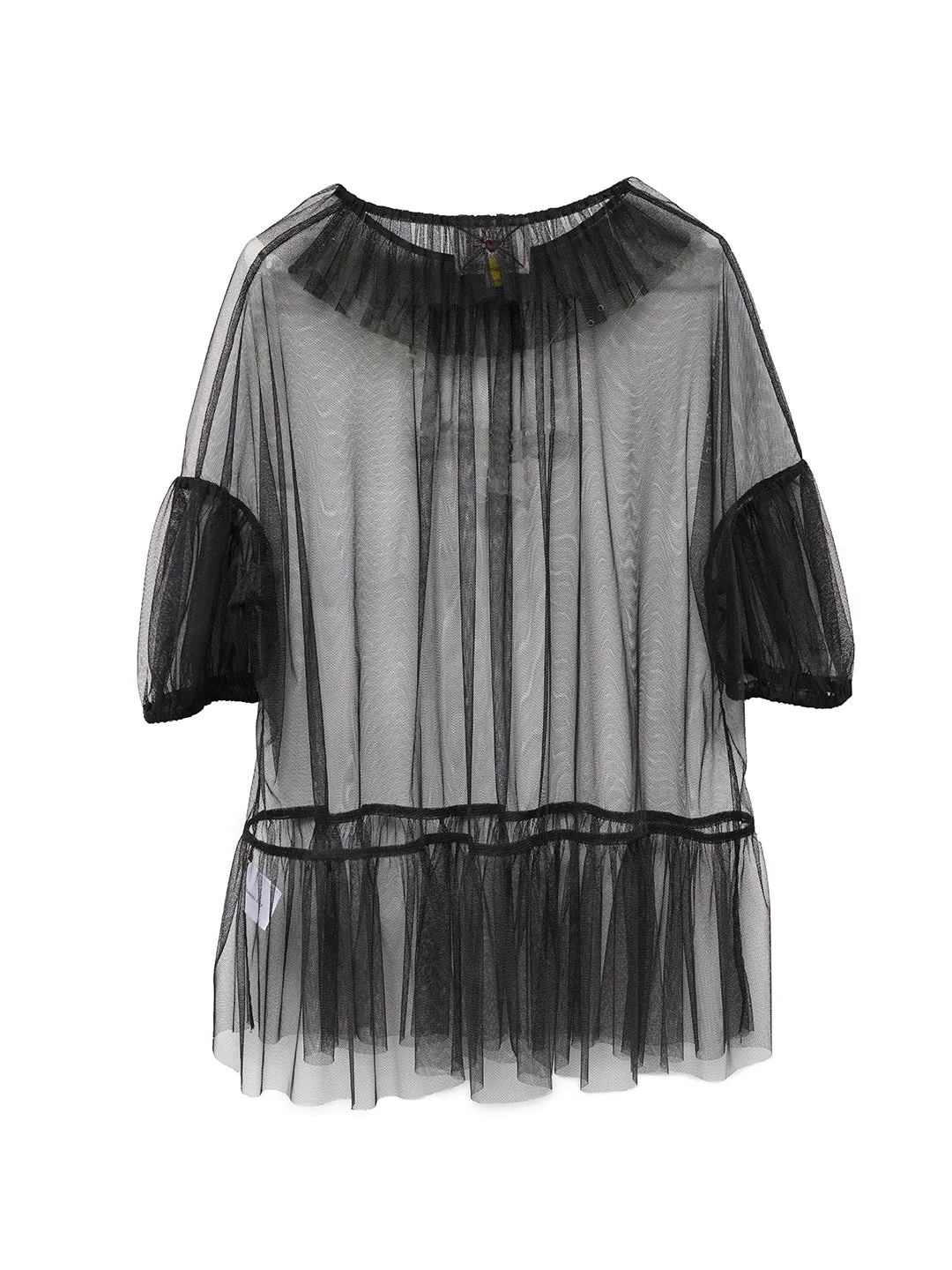 Unlogical Poem Victorian Style Black Mesh Blouse