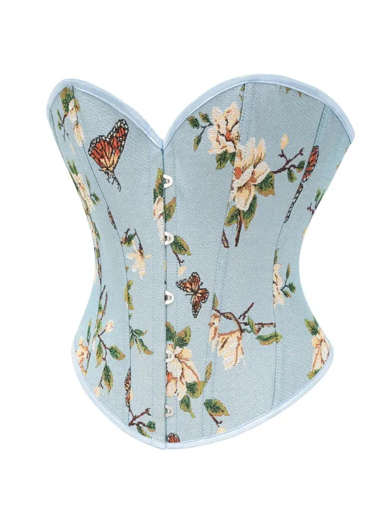 Victorian Corset Women Butterfly Floral Bustier