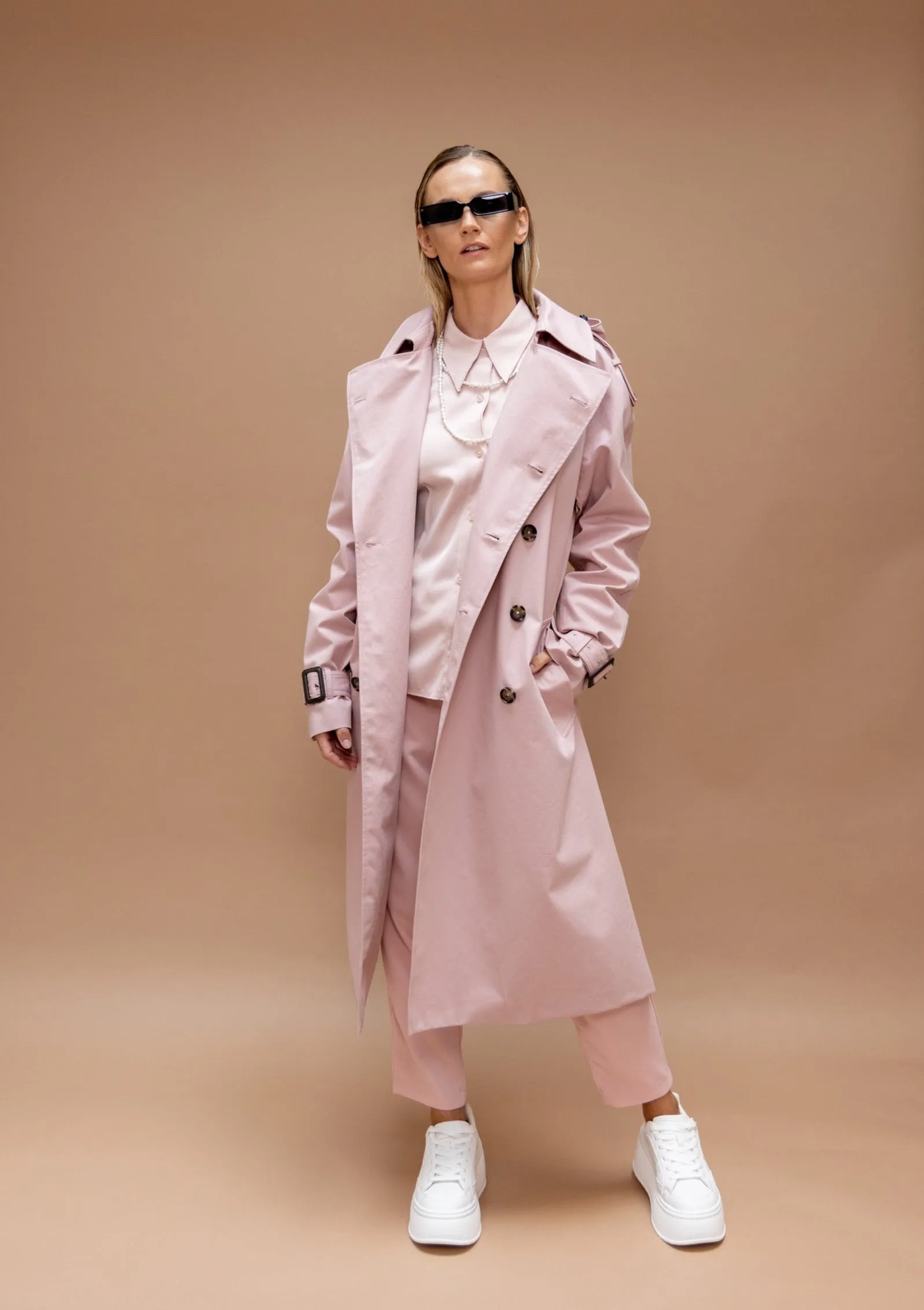 Waterproof Timeless Trench - Pink