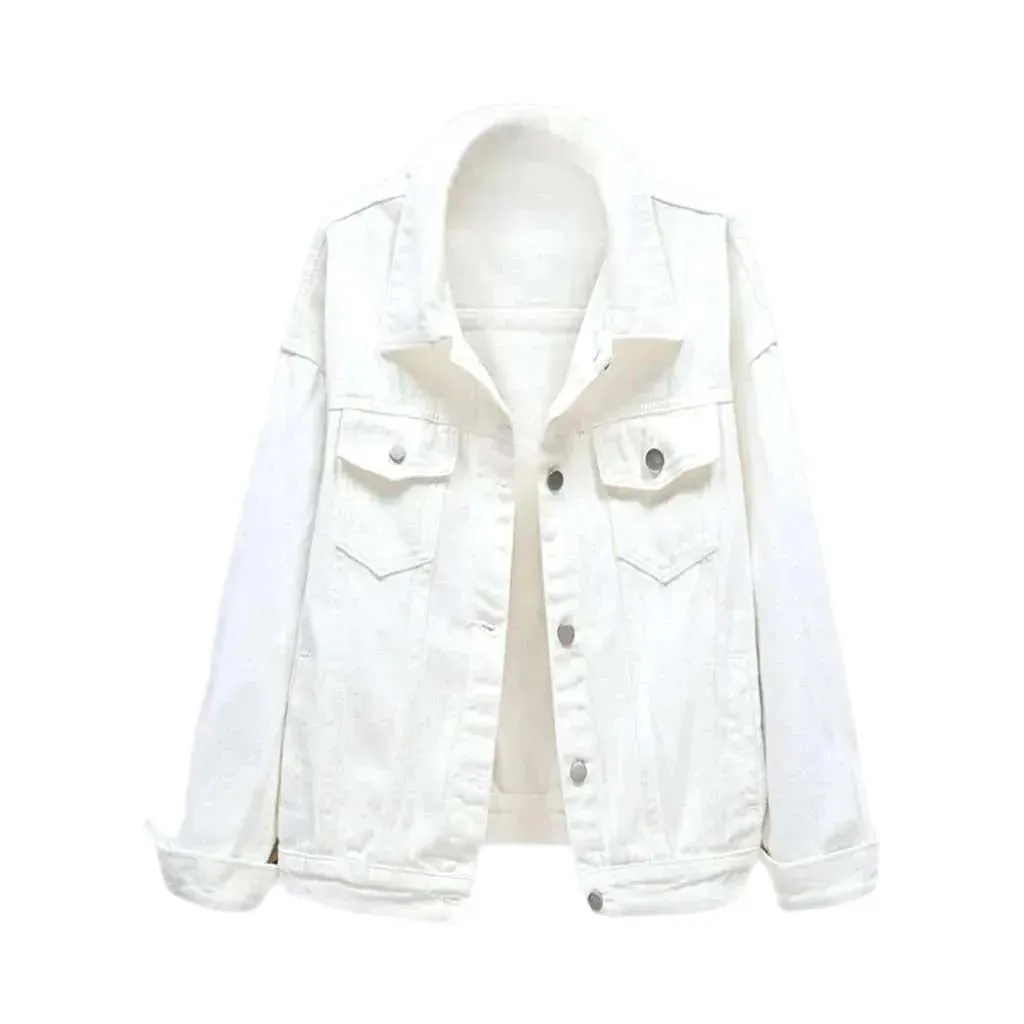 Y2k color jeans jacket for ladies